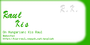 raul kis business card